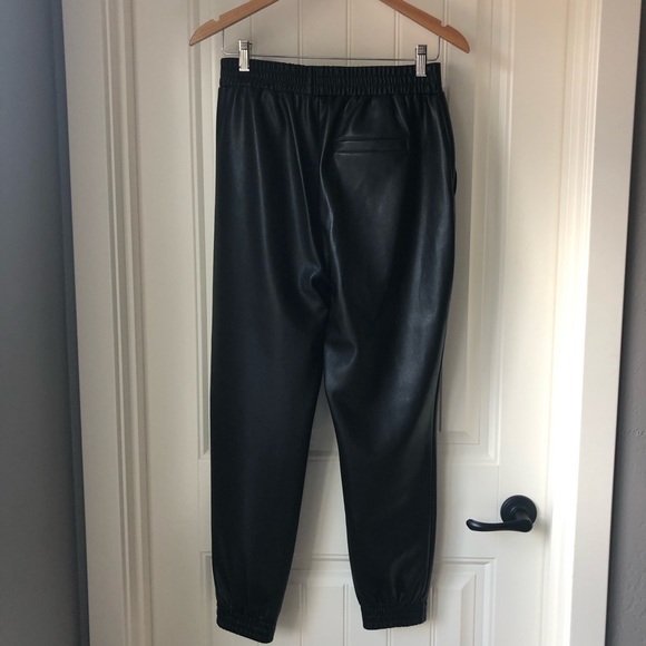 Aqua by Bloomingdales faux leather joggers - Picture 3 of 10